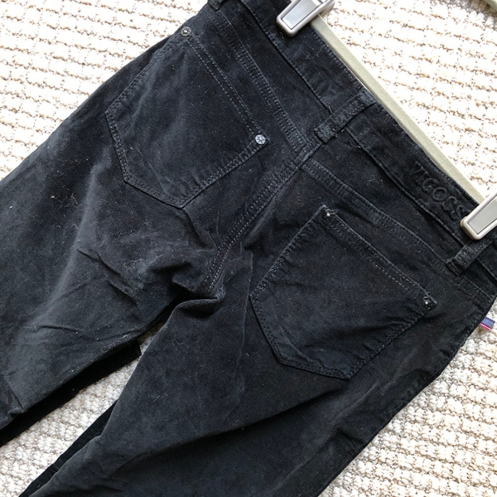 Girls' Vigoss skinny black velour pants - sz. 12